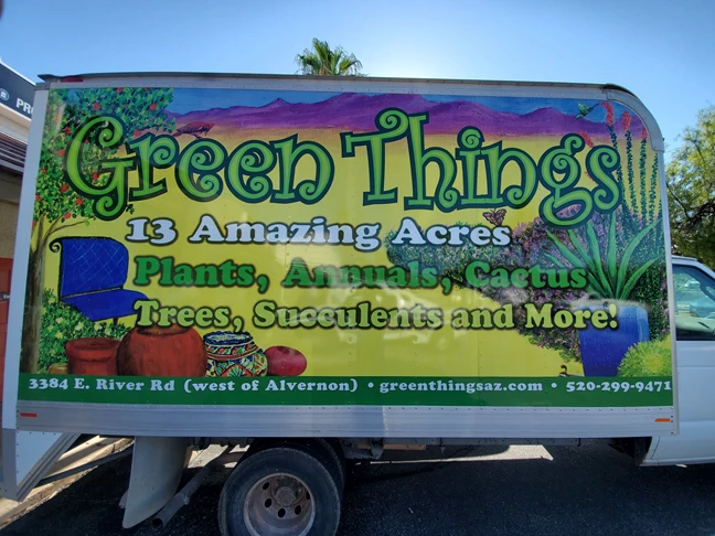 Full Wrap on box truck for Green Things Nursery in Tucson Arizona