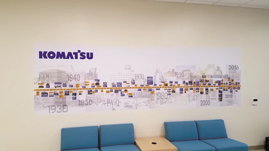 Interior Wall Mural with Logo
